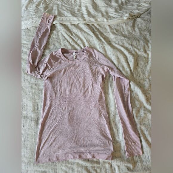 lululemon athletica Soft Pink Swiftly Tech LS Top - Picture 1 of 6